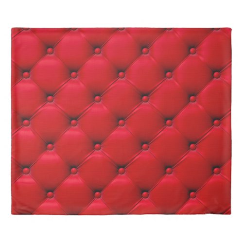 Buttoned on the red Texture Repeat pattern Duvet Cover