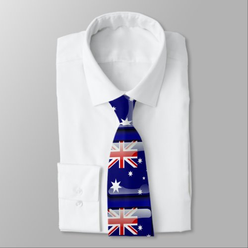 Buttonized Flag of Australia Neck Tie