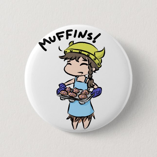 buttonmuffin.png pinback button (Front)