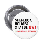 sherlock holmes statue  Buttons