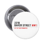 221B BAKER STREET  Buttons
