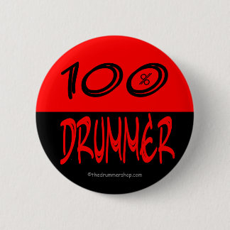 Buttons: 100% Drummer Pinback Button
