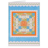 Buttons and Lace Quilt Block Card (Front)