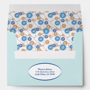 Buttons and Sewing Needles Envelope