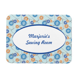 Buttons and Sewing Needles Magnet