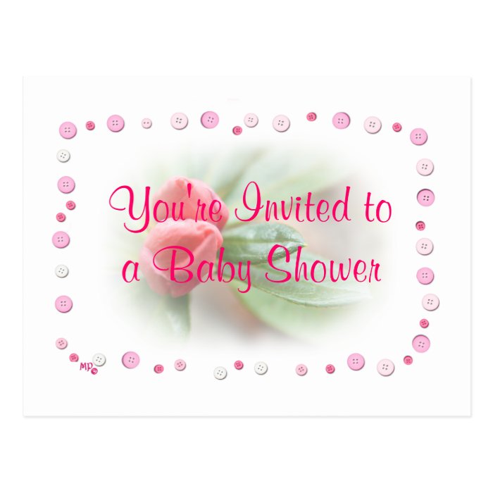 Buttons Border Postcard  customize any occasion