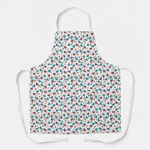 Buttons Bows, Flowers All-Over Print Apron