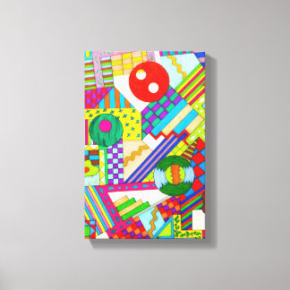 Buttons Caught in Shapes Canvas Print