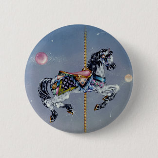 Buttons, Pins - Grey Mare Carousel Horse