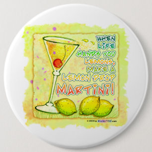 Buttons, Pins - Lemon Drop Martini