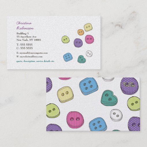 Buttons Sewing Craft Scrapbooking Business Cards Zazzle