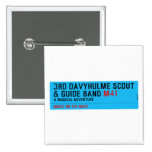 3rd Davyhulme Scout & Guide Band  Buttons (square)