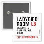 Ladybird  Room  Buttons (square)