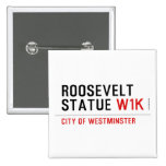 roosevelt statue  Buttons (square)
