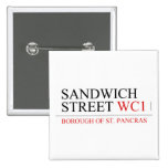 SANDWICH STREET  Buttons (square)