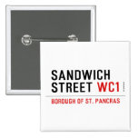Sandwich Street  Buttons (square)