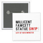 millicent fawcett statue  Buttons (square)