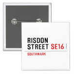 RISDON STREET  Buttons (square)