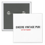 CHEERS VINTAGE PUB  Buttons (square)