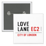 LOVE LANE  Buttons (square)