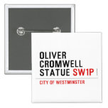 oliver cromwell statue  Buttons (square)