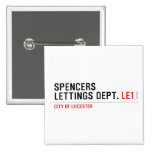 Spencers Lettings Dept.  Buttons (square)