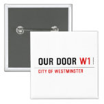 OUR DOOR  Buttons (square)