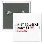 hairy bollocks fanny st  Buttons (square)