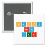 Happy
 New
 Year  Buttons (square)
