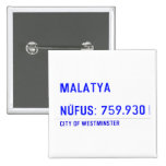 MALATYA  NÜFUS: 759.930  Buttons (square)