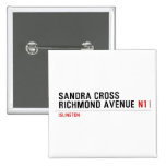Sandra Cross Richmond Avenue  Buttons (square)