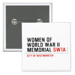 women of world war II memorial  Buttons (square)