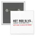 Hot Rod Blvd.  Buttons (square)