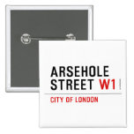 Arsehole Street  Buttons (square)