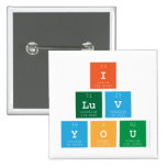 I
 Luv
 You  Buttons (square)