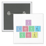 I 
 Love
 You  Buttons (square)