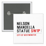 nelson mandella statue  Buttons (square)