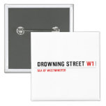 Drowning street  Buttons (square)