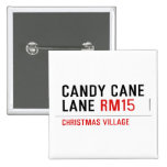 Candy Cane Lane  Buttons (square)