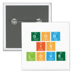 God
 is
 love  Buttons (square)