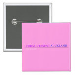 coral cresent  Buttons (square)