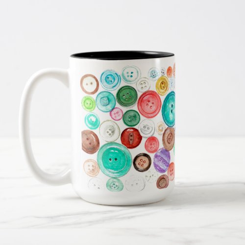 Buttons Two_Tone Coffee Mug