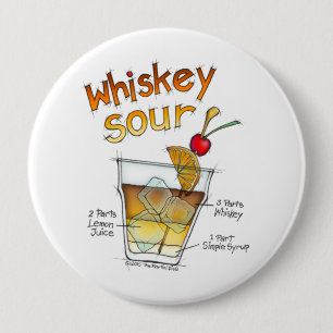 BUTTONS - WHISKEY SOUR RECIPE COCKTAIL ART