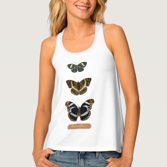Buttrrflies  tank top (Front)
