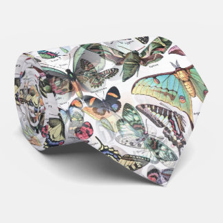 buttterflies summer, nature neck tie