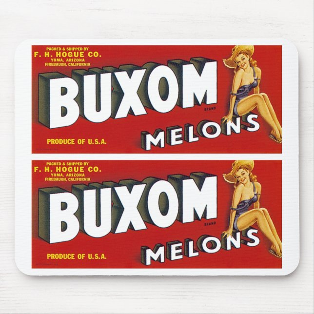 Buxom Mellons Mouse Pad (Front)