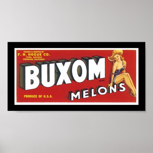 Buxom Melons Poster