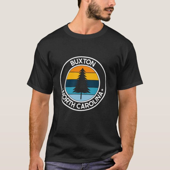 Buxton North Carolina NC USA City Pride Retro Suns T-Shirt (Front)