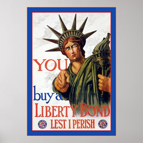 Buy a Liberty Bond  Vintage WW1 Poster