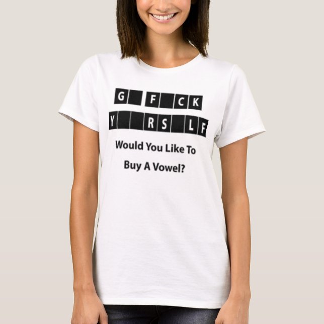 Buy A Vowel T-Shirt (Front)
